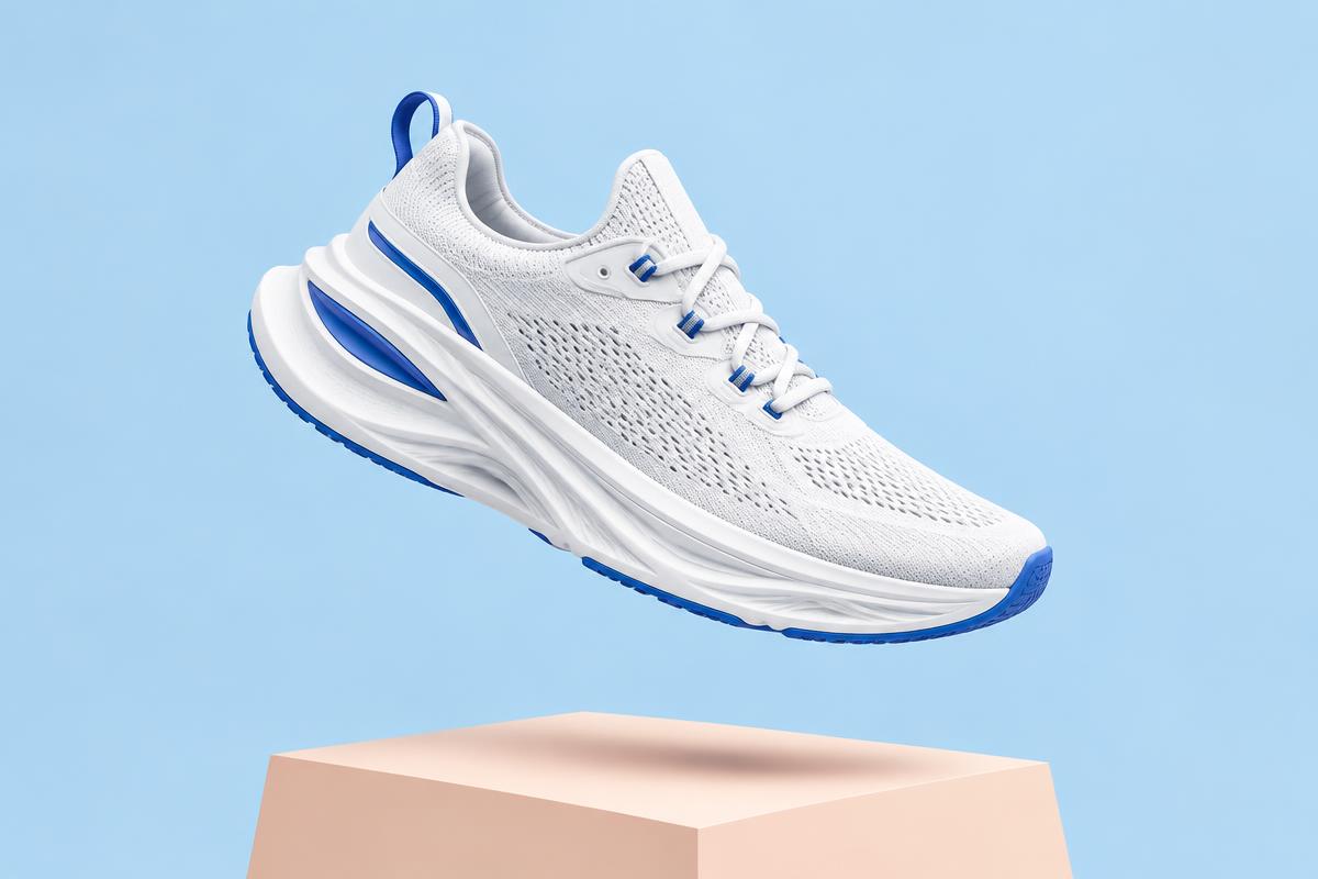 AI-assisted sneaker advertising concept